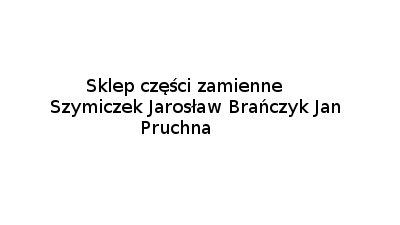 Sklep części zamiennych Szymiczek J. Brańczyk J. S.C: artykuły rolnicze, części zamienne do ciągników, części zamienne do maszyn rolniczych Pruchna