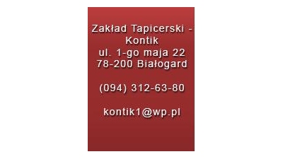 Zakład Tapicerski Kontik: produkcja mebli nowych, renowacja mebli współczesnych, wersalki, tapczany Białogard